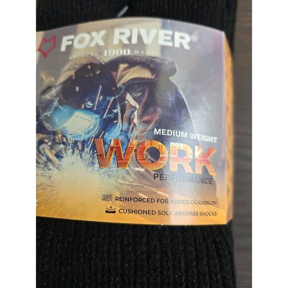 Fox River Medium Weight, 2 pairs, USA Black Work Performance Mens Large 9-11.5 - Picture 2 of 5